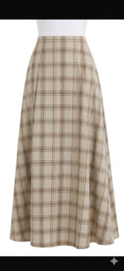 חצאית אריג משבצות