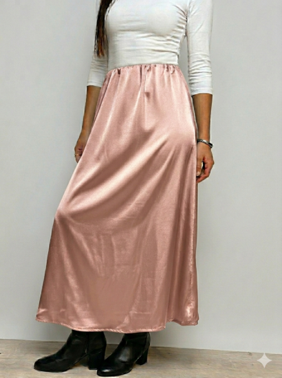 חצאית סאטן גומי פנימי