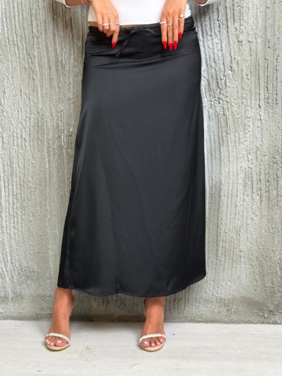 סאטן חצאית גומי