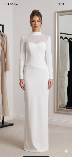 שמלה ערב שילוב שיפון