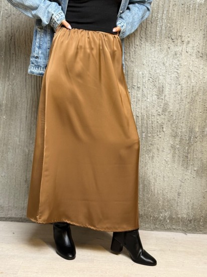 חצאית סאטן גומי פנימי