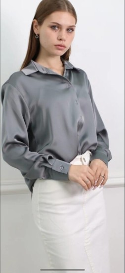 חולצה סאטן דיור כפתורים