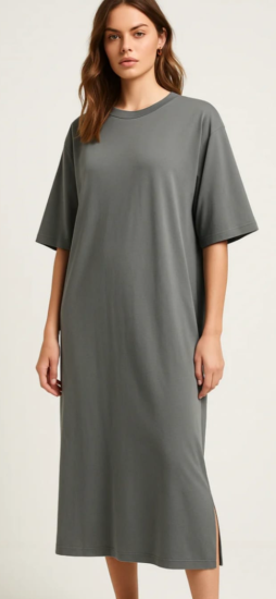 שמלה אוברסייז בד רוגבי