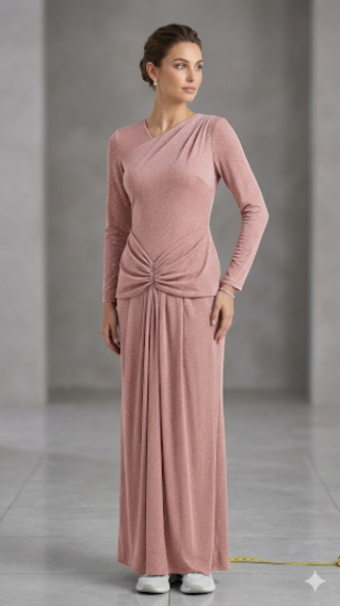 שמלה ערב קשירה באמצע