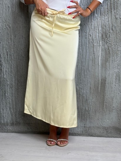 סאטן חצאית גומי