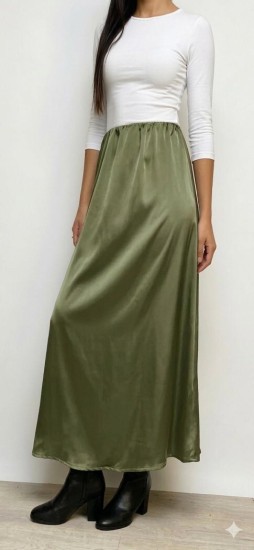 חצאית סאטן גומי פנימי