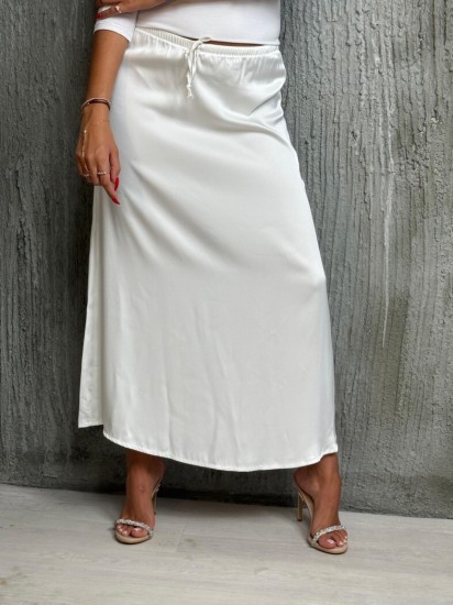 סאטן חצאית גומי